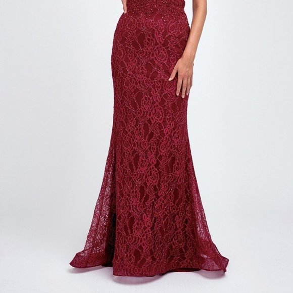 Sweetheart Neck Lace Bodice Prom Dress JT220 - Picture 3 of 5